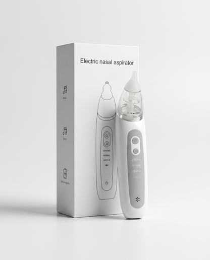 Electric nasal aspirator for babies with packaging, 3 suction modes strong normal and gentle, music function and USB charging