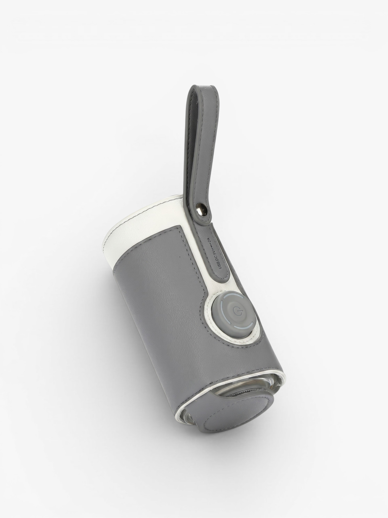 Gray portable USB baby bottle warmer with 3 heat settings | Early Nest Australia