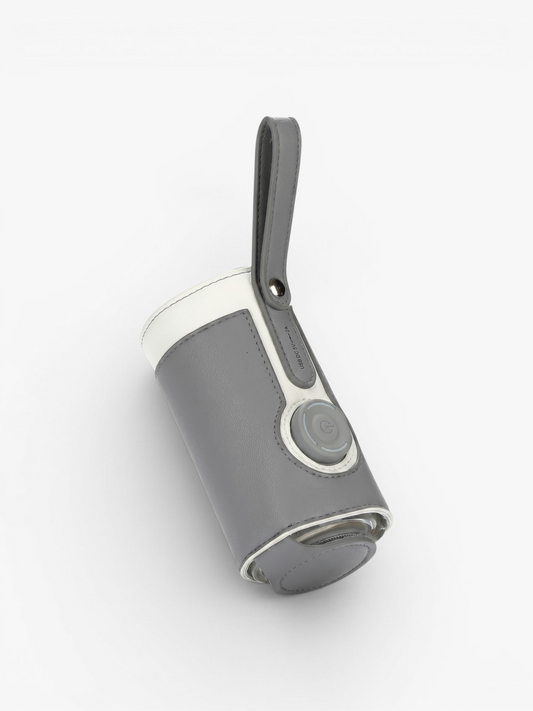Gray portable USB baby bottle warmer with 3 heat settings | Early Nest Australia