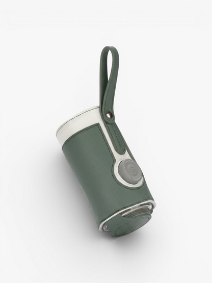 Green portable USB baby bottle warmer with 3 heat settings | Early Nest Australia