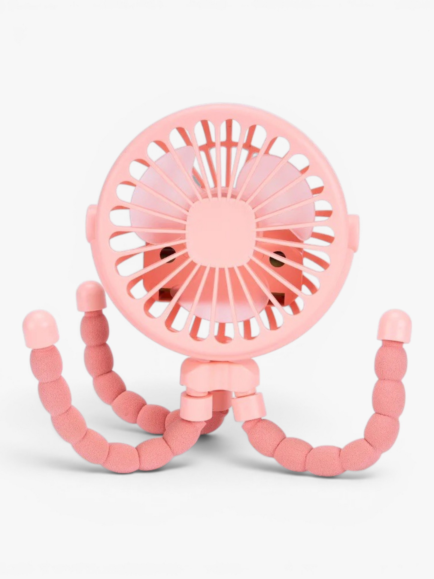 Pink portable baby stroller fan with 3 speeds and night light | Early Nest Australia